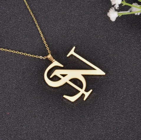 Stylish Double Initials Necklace