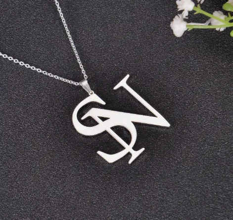 Stylish Double Initials Necklace