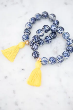 The Percy Tassel Bracelet in Yellow