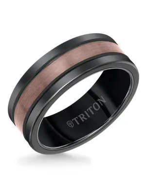 Triton 8MM Espresso Tungsten Carbide Ring