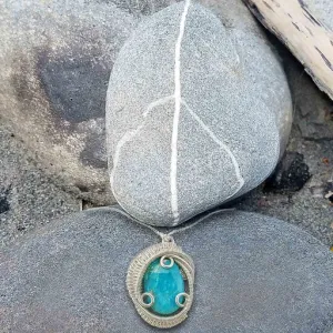 Turquoise Wire Wrapped Pendant