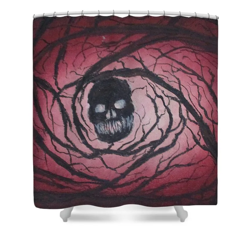 Twirling Skull - Shower Curtain