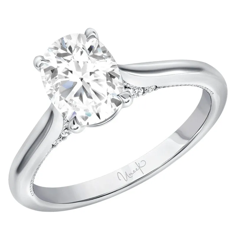 Uneek Us Collection Oval Diamond Engagement Ring