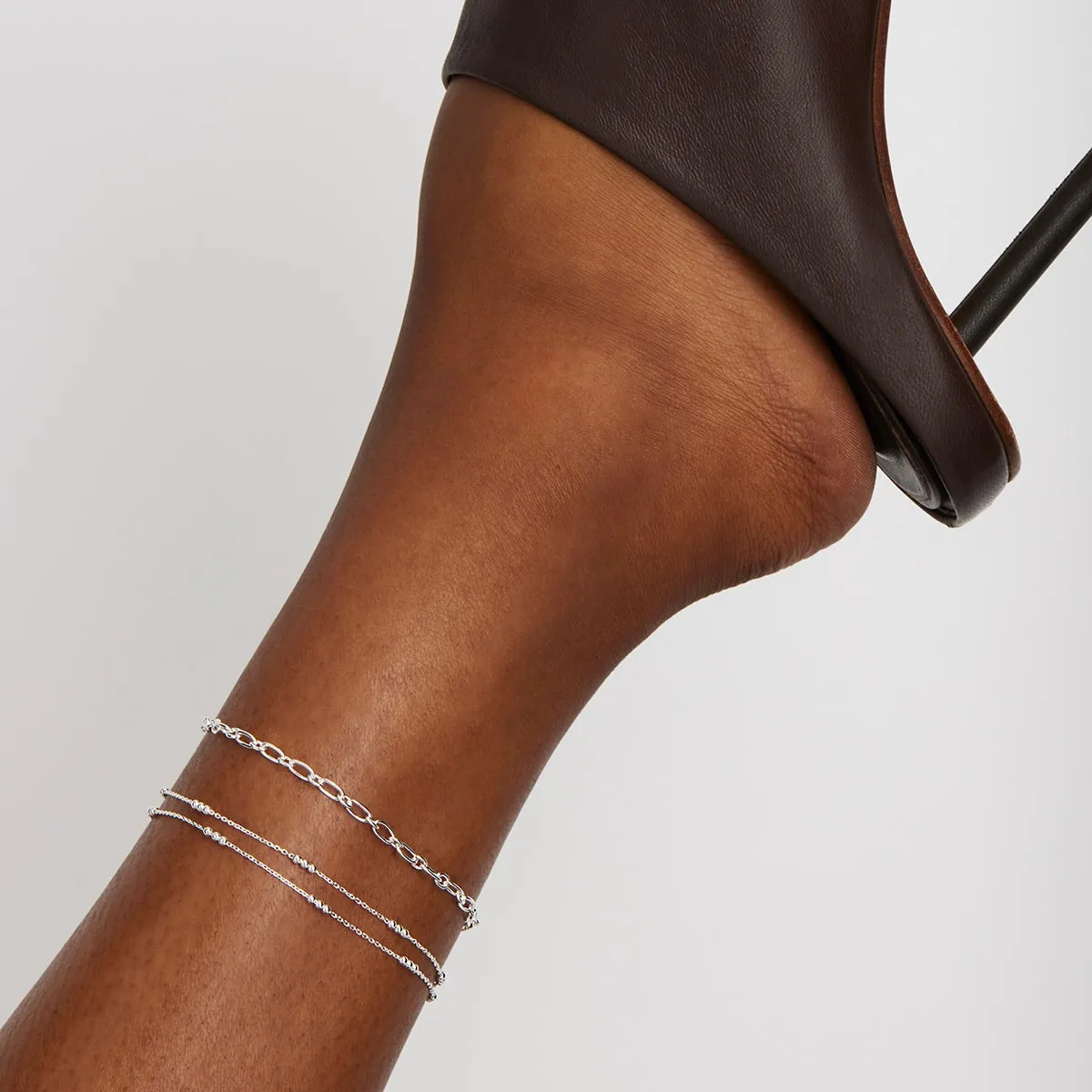 Vista Silver Anklet