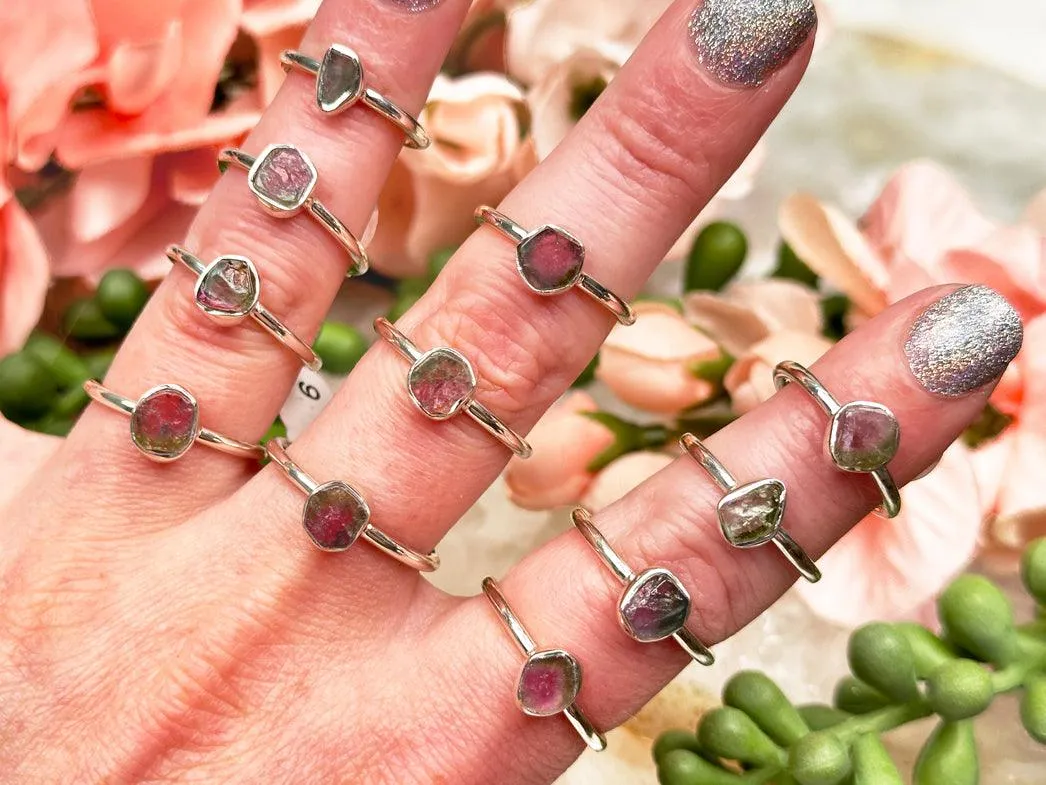 Watermelon Tourmaline Rings