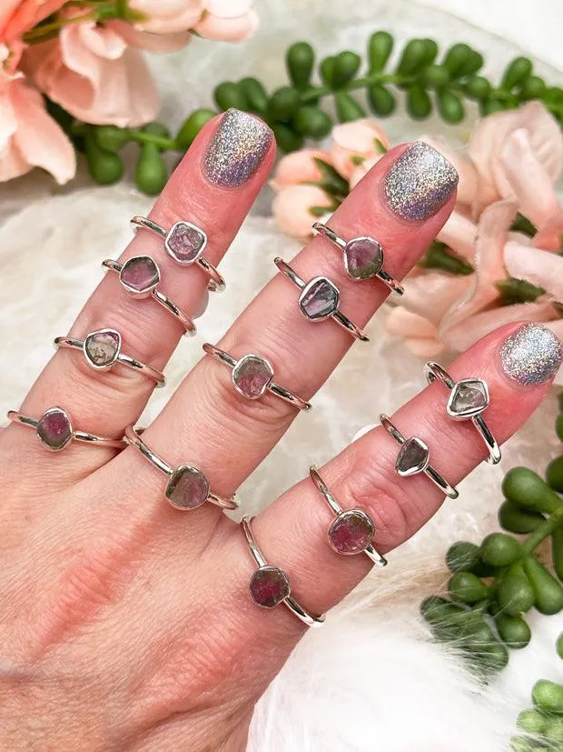 Watermelon Tourmaline Rings