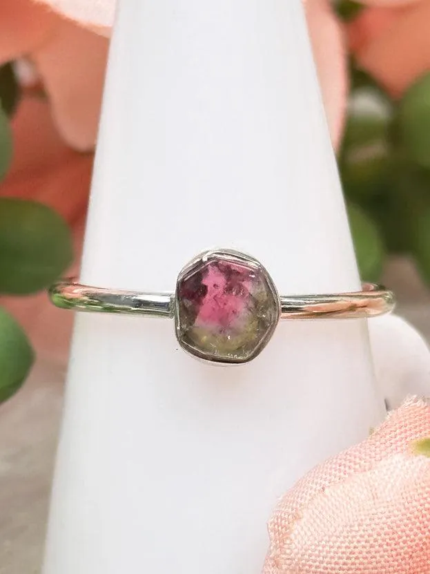 Watermelon Tourmaline Rings