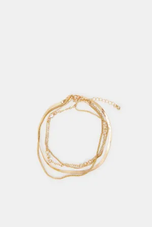 Women Gold Layered Anklet